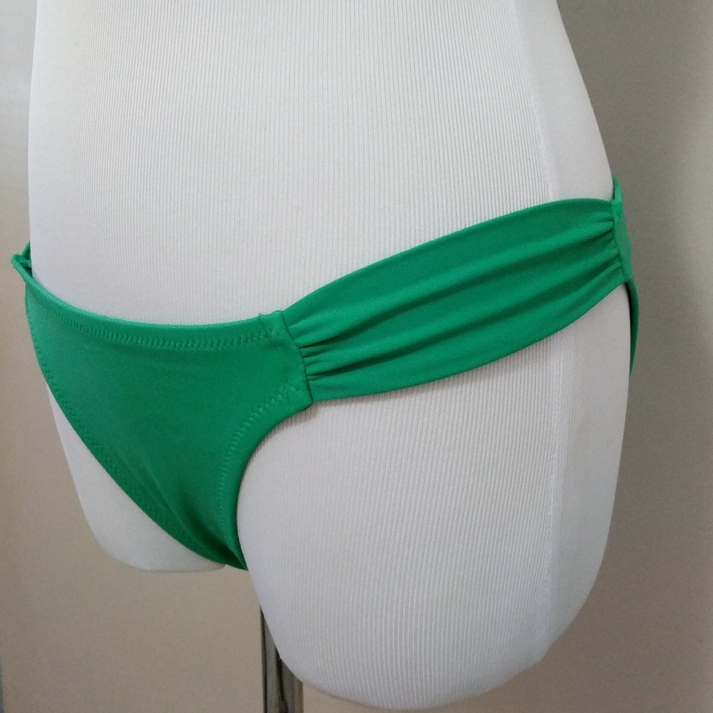 VS green ruched sides bikini bottoms
